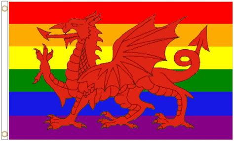 Lgbtq Pride Flag Pays De Galles Welsh Dragon 5x3 Etsy