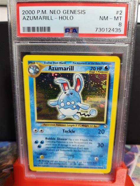 2000 Pokemon Neo Genesis 2 111 Azumarill Holo PSA 8 NM Mint EBay