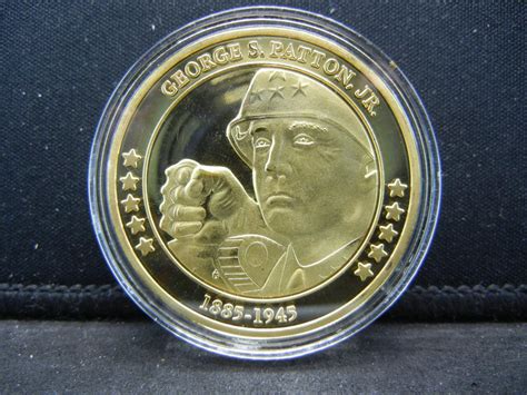 George S Patton 1885 1945 Gold Enhanced Beautiful Mirr