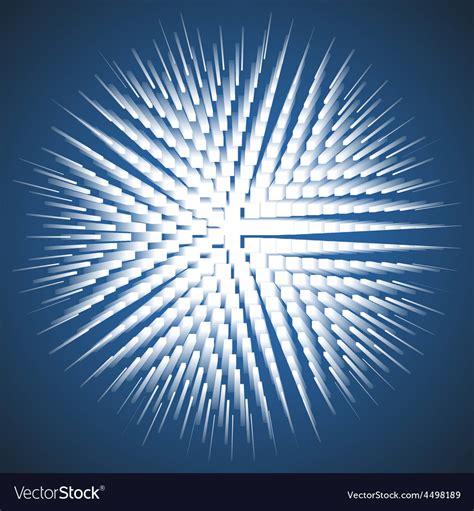 Burst on blue background Royalty Free Vector Image