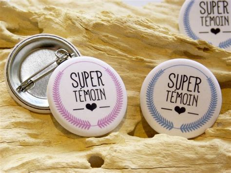 Badge TÉMOIN mariage Etsy France