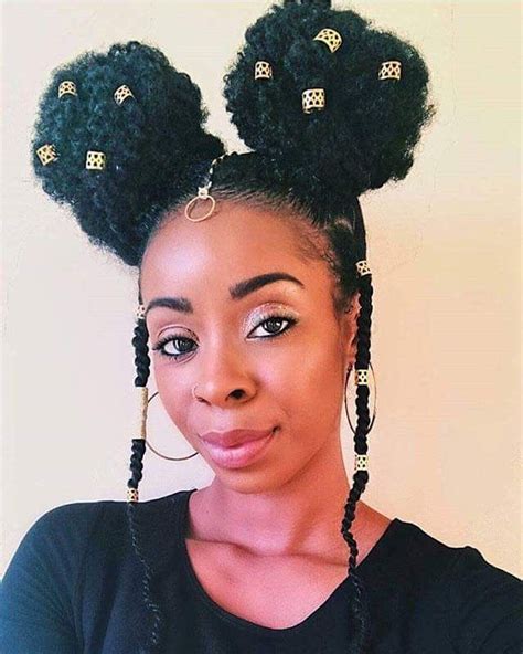 Afro Puffs And Natural Hair Hair Puff Beautiful Hair Curly Hair Styles