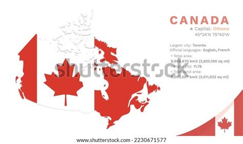 Outline Map Canada National Flag Modern Stock Vector (Royalty Free) 2230671577 | Shutterstock