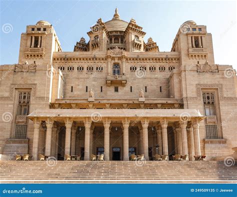 Facade Of The Umaid Bhawan Palace In Jodhpur Rajasthan India Asia