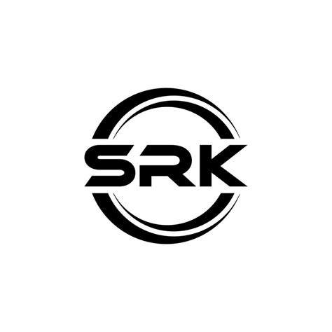 SRK letter logo design in illustration. Vector logo, calligraphy ...