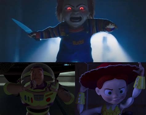 Buzz Lightyear And Jessie Vs Chucky By Mnstrfrc On Deviantart