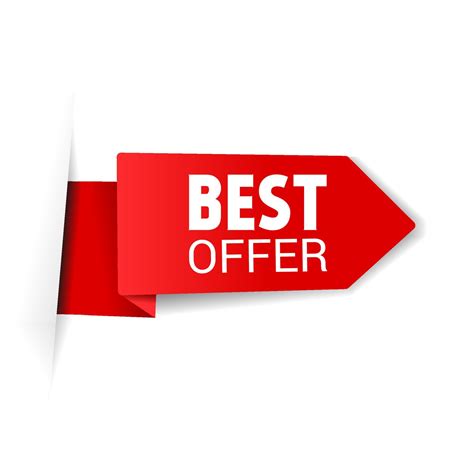 Best offer banner template. Sticker or discount label icon, promotion