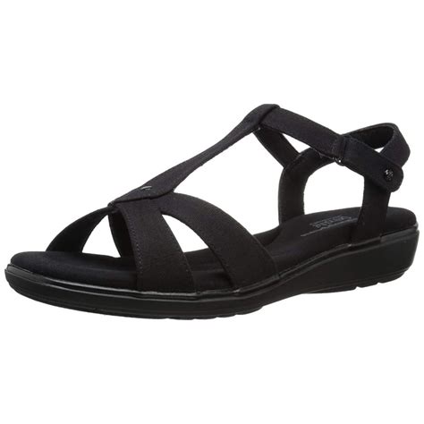 Grasshoppers - Grasshoppers Women's Rose Flat Sandal, Black, 9.5 M US ...