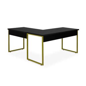 Mesa De Escritório Office Industrial De Canto 150 X 150 Cm Preto