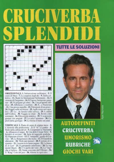 Cruciverba Splendidi N 80 Mensile Marzo 2024 Italiano EDICOLA SHOP