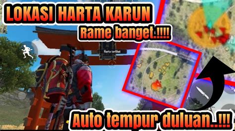 TEMPAT LOKASI HARTA KARUN FF HARI KE 3 FREE FIRE RAME BANGET