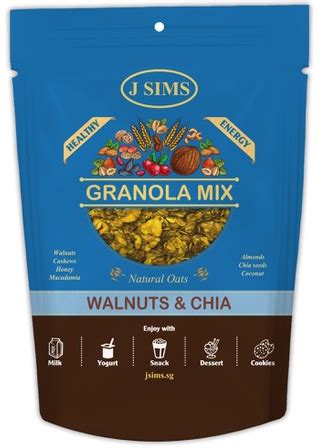 Granola Mix – Walnuts & Chia (Mini)(45g) – J SIMS