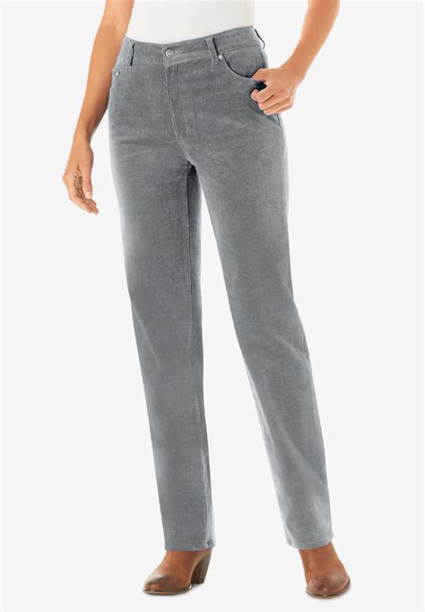 Corduroy Straight Leg Stretch Pant Woman Within