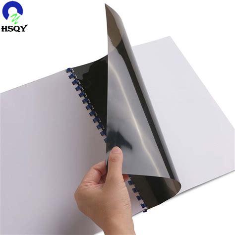 pvc  size stationery binding cover hsqy plastic