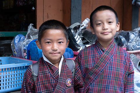 Boys On Their Way To School At Trashigang In Eastern Bhutan 2018