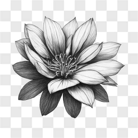 Descarga Dibujo De Flor En Blanco Y Negro Simple Y Elegante Sketches En