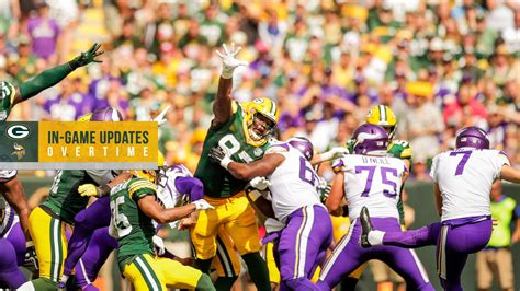 Packers, Vikings settle for OT tie, 29-29