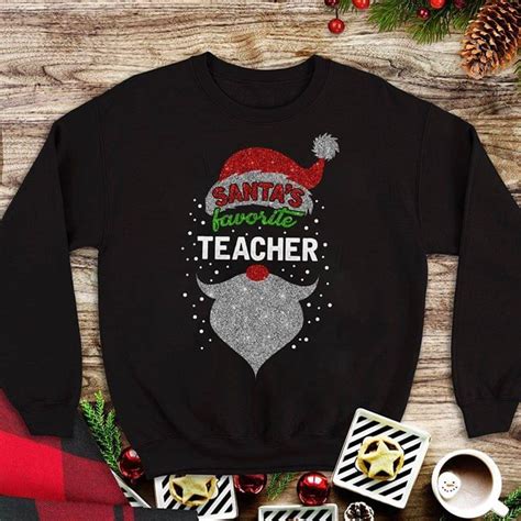 Santas Favorite Teacher Merry Christmas Shirt Teepython