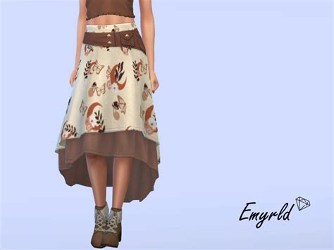 The Sims Resource Boho Pattern High Low Skirt Requires Realms Of Magic