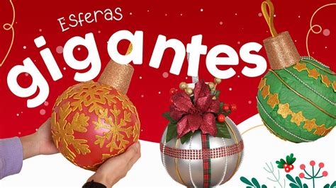 Esferas GIGANTES de Navidad Fáciles de hacer YouTube