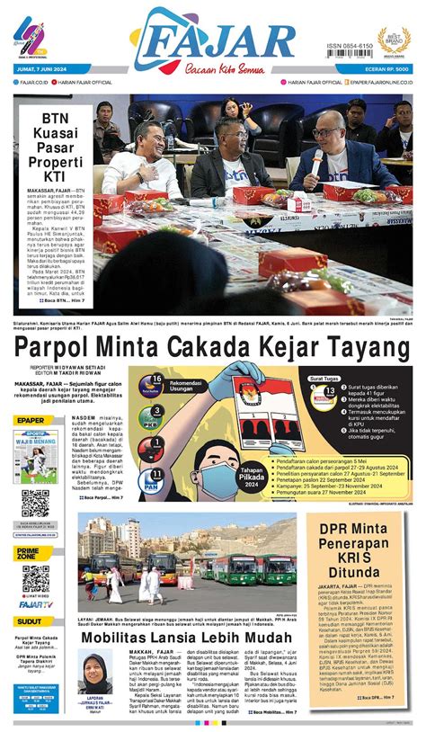 Harian Fajar Edisi Jumat Juni Harian Fajar Jejak Penerbitan