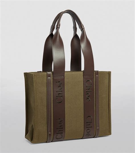 Chloé Medium Canvas Woody Tote Bag Harrods US