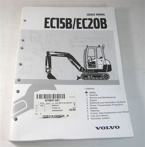 Volvo Ec B Ec B Mini Excavator Tractor Service Shop Repair Manual