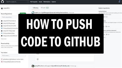 How To Push Code To Github Tutorial Youtube