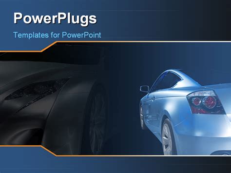 PowerPoint Template: a luxurious car with its shadow in the background (6451)