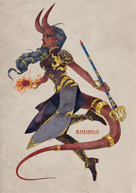 [oc] [art] Tiefling Sorceress R Dnd