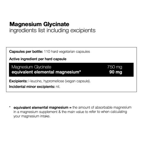 Magnesium Glycinate - Pure & Unbuffered - 110 Capsules – HONOUR HEALTH
