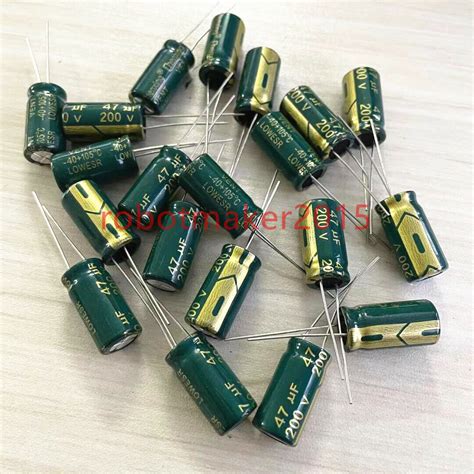 200V Low ESR High Frequency Aluminum Capacitor 47 UF 47uF 10 20MM EBay