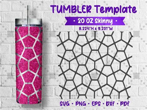 Chevron Pattern Template Svg Oz Tangram Tumbler Template Etsy