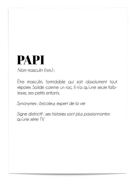 Papi Definition Poster Ideal Poster To Give As A Christmas Etsy