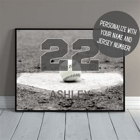 Softball Wall Art Etsy