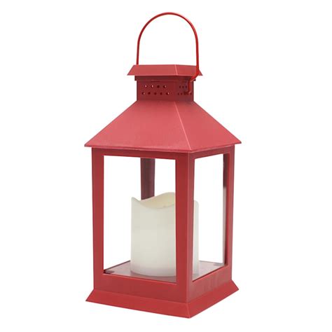 Red Outdoor Solar Lantern 9 | At Home