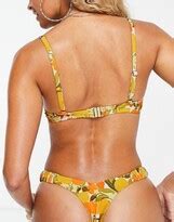 Kulani Kinis X Hannah Meloche Underwire Bikini Top In Multi Lemon