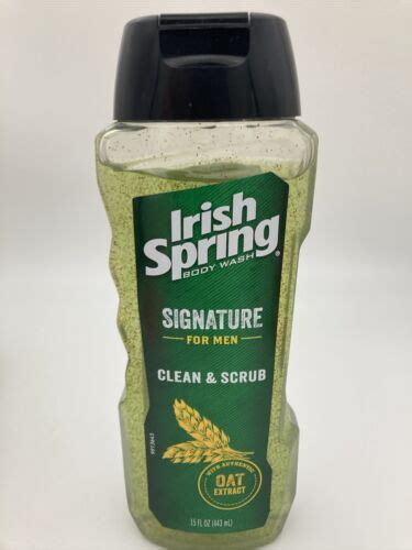 Irish Spring Signature For Men Body Wash Clean Scrub Oat Extract 15