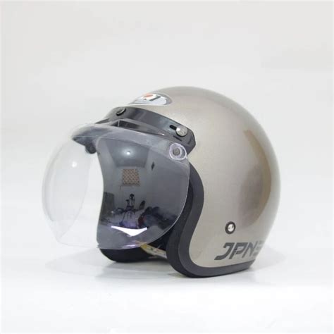 Jual Helm Jpn Abu Granito Glossy Kaca Datar Cembung Shopee Indonesia