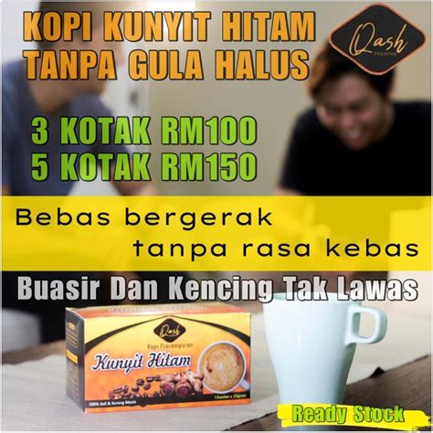 BUASIR BERAK BERDARAH HILANG KOPI KUNYIT HITAM ASLI TANPA GULA HALUS