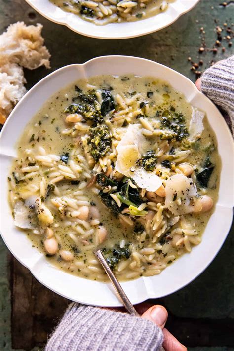 Creamy White Bean Lemon Pesto Orzo Soup Half Baked Harvest