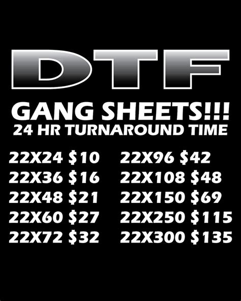 Dtf Gang Sheet Dtf Transfer Custom Heat Transfer 22 Inch Gang Sheet