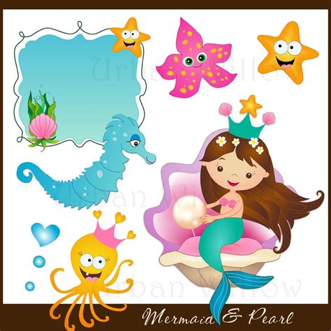 Little Mermaid Seahorse Clip Art