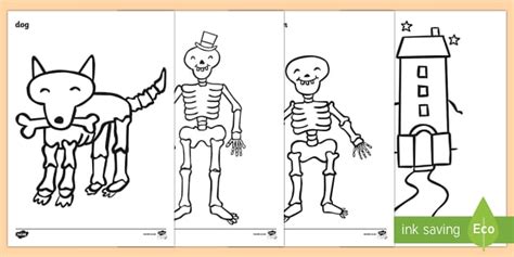 Colouring Sheets To Support Teaching On Funnybones Twinkl