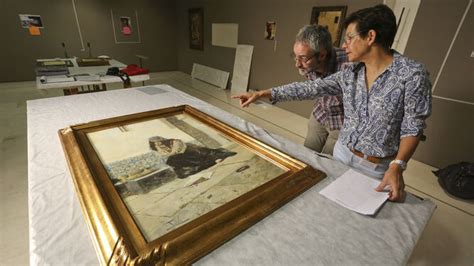 Fotos del montaje de la nueva exposición del Museo Carmen Thyssen de Málaga