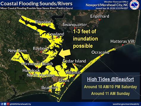 Coastal Flood Warning Issued For The Outer Banks Ocean Overwash May