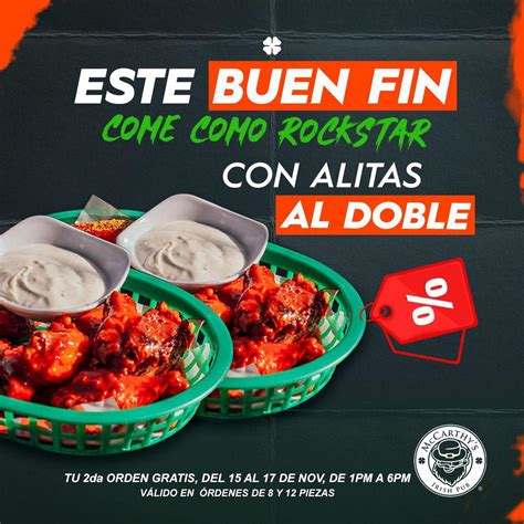 Mccarthys Buen Fin 2024 2x1 En Orden De Alitas