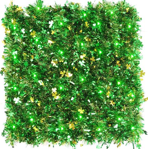 Amazon FOIMAS 33FT St Patrick S Day Tinsel Garland With Lights