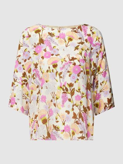 Weekend Max Mara Bluse Aus Reiner Seide Mit Floralem Allover Muster