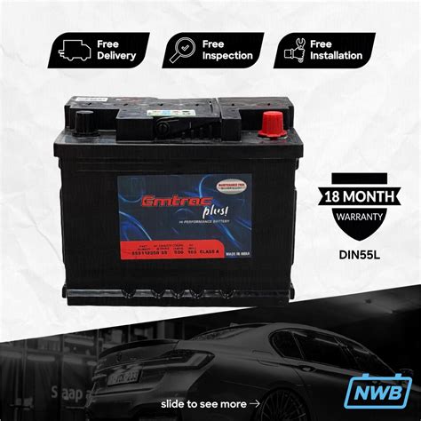 Nw Bateri Kereta Din L Battery Emtrac Plus Mf Bateri Kereta